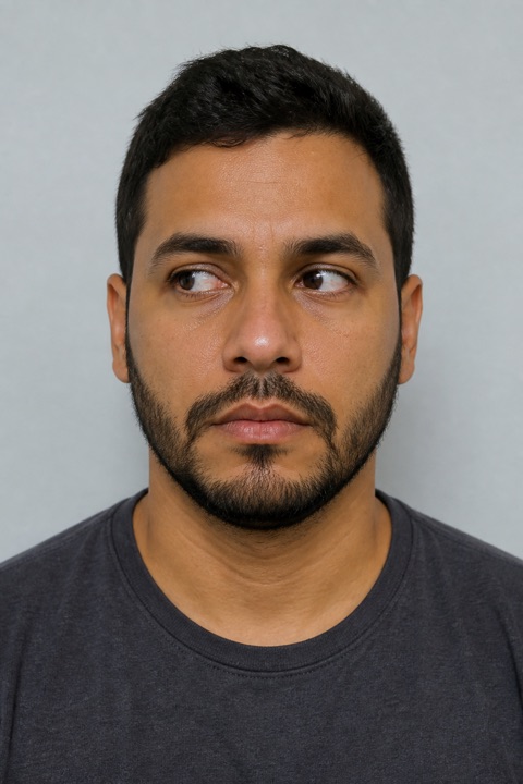 Retrato inadequado com a pessoa olhando para o lado